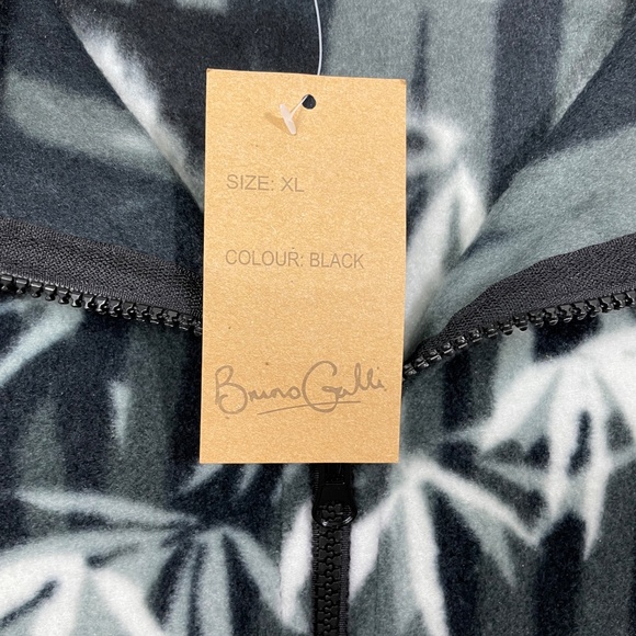 Bruno Galli Rare NEW XL Fleece Full Zip Jacket Panda 100% Polyester - Picture 4 of 7